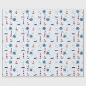 Rood, blauw en wit cadeaupapier (Vlak)