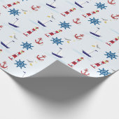 Rood, blauw en wit cadeaupapier (Hoek)