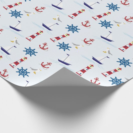 Rood, blauw en wit cadeaupapier (Hoek)