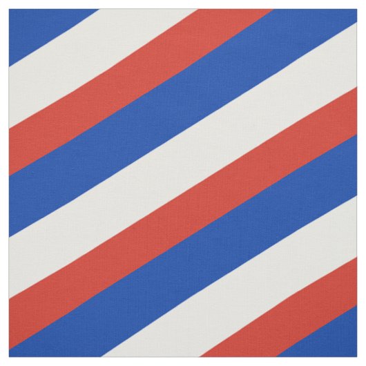 Rood, blauw en wit gestreepte patroon stof (Swatch)