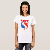 Rood blauw en wit koi t-shirt (Voorkant volledig)