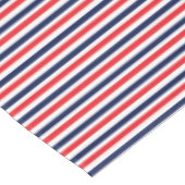 Rood, blauw en wit streepjespatroon tafelkleed (Gekanteld)