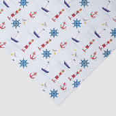 Rood, blauw en wit tissuepapier (Detail)