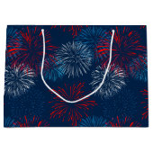 Rood blauw en wit vuurwerk groot cadeauzakje (Voorkant)