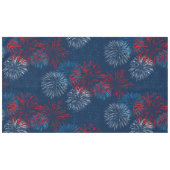 Rood blauw en wit vuurwerk | half-valpatroon tafelkleed (Voorkant (Horizontaal))