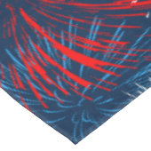 Rood blauw en wit vuurwerk | half-valpatroon tafelkleed (Gekanteld)