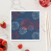 Rood blauw en wit vuurwerk servet (Insitu)