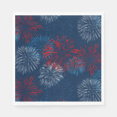 Rood blauw en wit vuurwerk servet (Voorkant)