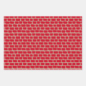 Rood, blauw en zwarte bricks, Birthday of Kerstmis Inpakpapier Vel (Voorkant)