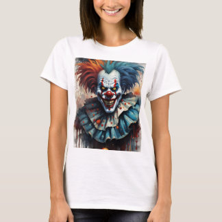 Rood & Blauw Enge Halloween Circus Clown Dames T T-shirt