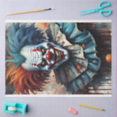 Rood Blauw Enge Halloween Circus Clown Decoupage Tissuepapier (Craft)