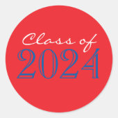 Rood & Blauw Envelope Seal Stickers (Voorkant)