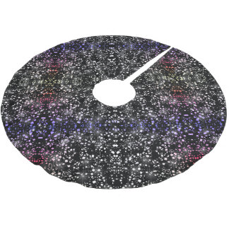 Rood Blauw Faux Glitter Glitter Glinstering op Zwa Kerstboom Rok