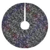 Rood Blauw Faux Glitter Glitter Glinstering op Zwa Kerstboom Rok (Voorkant)