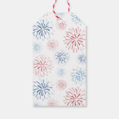 Rood Blauw Firecracker 5e Verjaardag Party Favor T Cadeaulabel (Achterkant)