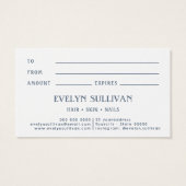 Rood Blauw Folk Art Bloem Cadeaubon Visitekaartje (Achterkant)