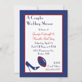 Rood & Blauw Football Koppels Trouwdouche Kaart