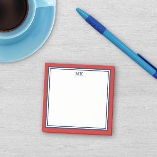 Rood Blauw Geborduurd Post-it® Notes