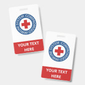 Rood Blauw Gecompromitteerd Immuunsysteem Badge (Voor- en achterkant)