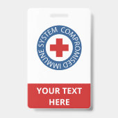 Rood Blauw Gecompromitteerd Immuunsysteem Badge (Achterkant)
