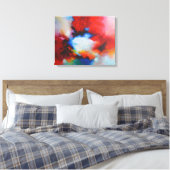 Rood Blauw Geel Abstract Expressionisme Schilderen Canvas Afdruk (Insitu (Slaapkamer))