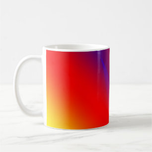 Rood blauw geel abstract kleurrijk voeg je eigen t koffiemok