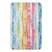 Rood, blauw, geel Abstract Waterverf lagen Badmat (Voorkant Verticaal)