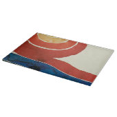 Rood Blauw Geel Avondster III Snijplank (Hoek)