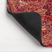 Rood, blauw, geel en wit Paisley Floral Muismat (Hoek)