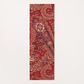 Rood, blauw, geel en wit  Paisley Floral Yogamat (Voorkant)