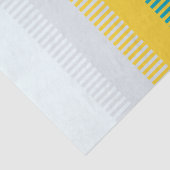 Rood Blauw Geel Geel Grauw Uniek Patroon Tissuepapier (Detail)