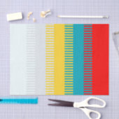 Rood Blauw Geel Geel Grauw Uniek Patroon Tissuepapier (Craft)