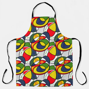 Rood Blauw Geel Groen Strandbal Schort