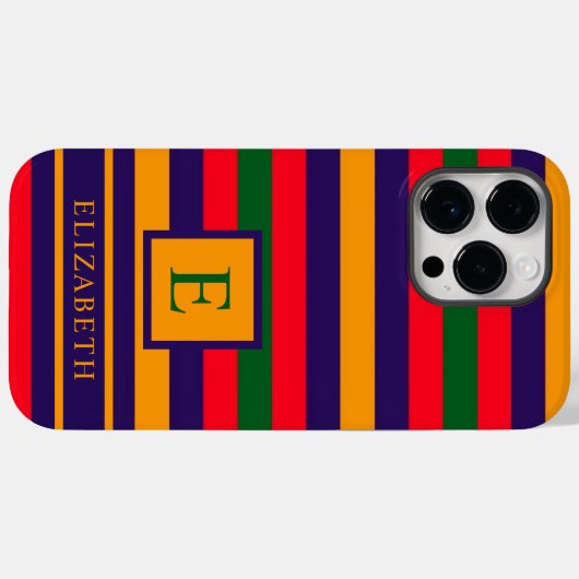 Rood Blauw Geel Groen Strepen Case-Mate iPhone Case (Achterkant (horizontaal))