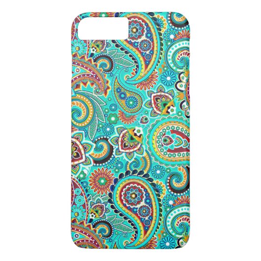 Rood Blauw Geel Paisley Case-Mate iPhone Case (Achterkant)