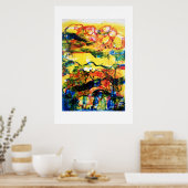 Rood, blauw, geel. poster (Keuken)