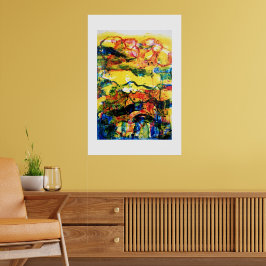 Rood, blauw, geel. poster