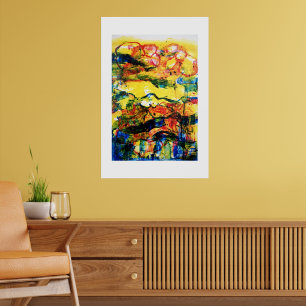 Rood, blauw, geel. poster