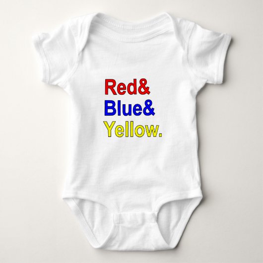 Rood Blauw Geel | Primaire Kleuren Romper (Voorkant)
