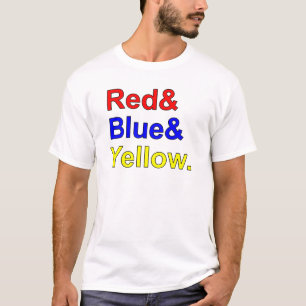 Rood Blauw Geel   Primaire Kleuren T-shirt