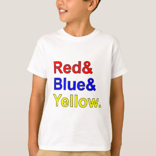 Rood Blauw Geel   Primaire Kleuren T-shirt