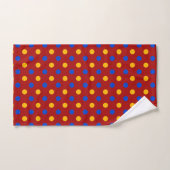 Rood Blauw Geel Stippen Design Bad Handdoek (Handdoek)