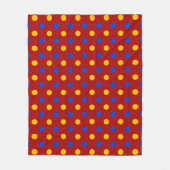 Rood Blauw Geel Stippen Design  Fleece Deken (Voorkant)