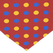 Rood Blauw Geel Stippen Design  Korte Tafelloper (Hoek)
