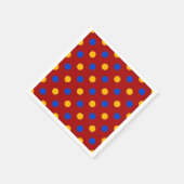 Rood Blauw Geel Stippen Design Servet (Hoek)