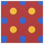 Rood Blauw Geel Stippen Design Stof (Close Up)