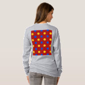 Rood Blauw Geel Stippen Design  T-shirt (Achterkant volledig)