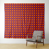 Rood Blauw Geel Stippen Design  Wandkleed (In Situ (horizontaal))