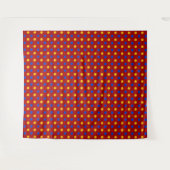 Rood Blauw Geel Stippen Design  Wandkleed (Voorkant (horizontaal))