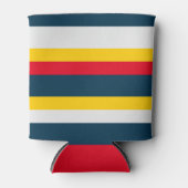 Rood Blauw Geel Uniform Strepen Blikjeskoeler (Voorkant)